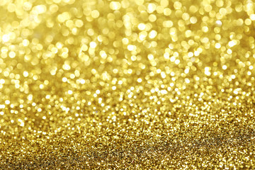 Abstract golden bokeh background