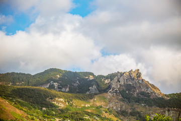 Naklejka premium Top view landscape on Tyrrhenian Sea in Naples gulf