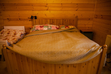 Fototapeta na wymiar Bedroom. A large bed