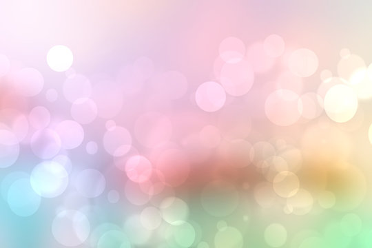 Abstract pastel vivid summer bokeh in soft color style background with free space for text.