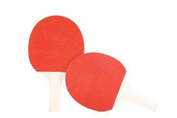 Table tennis rackets isolated on white background