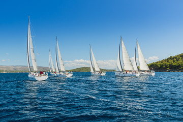 Sailing yachts regatta competition