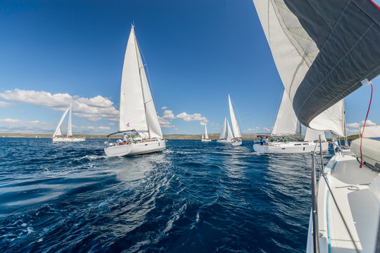Sailing regatta yachts competition © Jag_cz