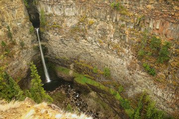 Spahats Falls in Wells Gray Provincial Park, British Columbia, Canada