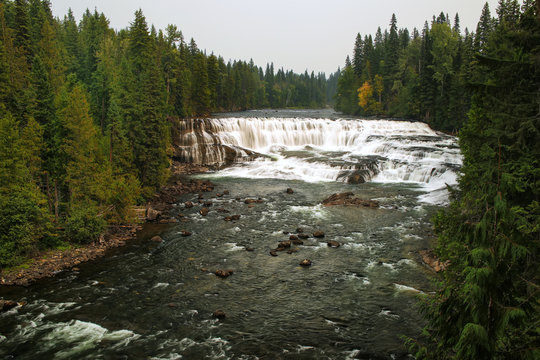 Dawson Falls on the Murtle River in Wells Gray Provincial Park, British Columbia, Canada