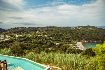 The magnificent beach of San Montano at ischia island