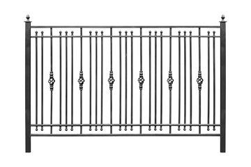 Fence with wrought iron elements