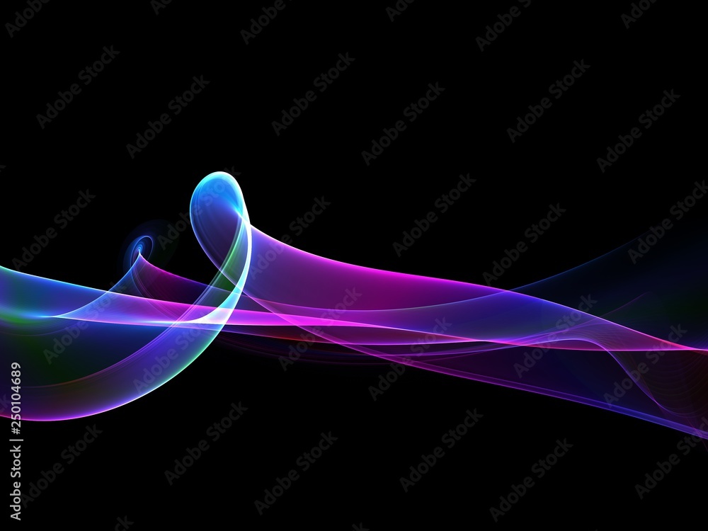 Poster abstract multicolored light waves background