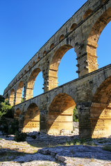 Aqueduct Pont du Gard in southern France