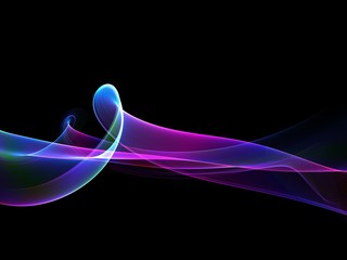 Abstract multicolored light waves background