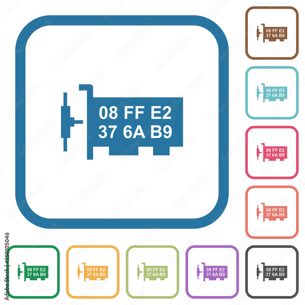 Poster network mac address simple icons
