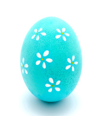Perfect colorful handmade easter egg isolated