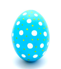 Fototapeta na wymiar Perfect colorful handmade easter egg isolated