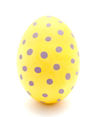 Perfect colorful handmade easter egg isolated