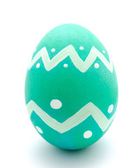 Perfect colorful handmade easter egg isolated