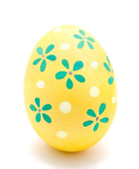 Perfect colorful handmade easter egg isolated