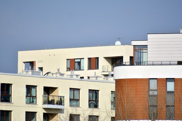 Modern complex of apartment residential buildings