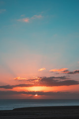 nature poster. sunset in the ocean