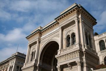 Fototapeta na wymiar Milan, Italy - January 16, 2019 : View of Galleria Vittorio Emanuele II