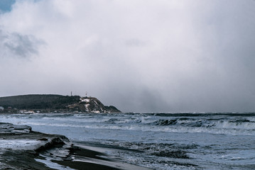 boat in sea at sunset