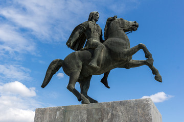 Alexander the Great Monument in city of Thessaloniki, Central Macedonia, Greece