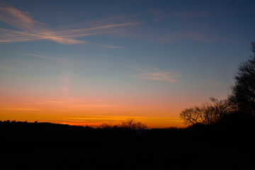 Sonnenuntergang hoher Kontrast