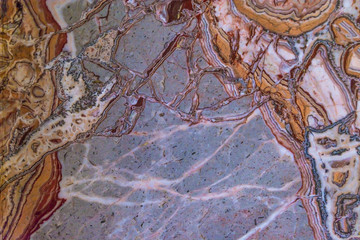 Background from marble texture. Multi-colored inclusions of different rocks. Various forms of inclusions. Panels of interior decoration in retro style.