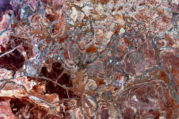 Background from marble texture. Multi-colored inclusions of different rocks. Various forms of inclusions. Panels of interior decoration in retro style.