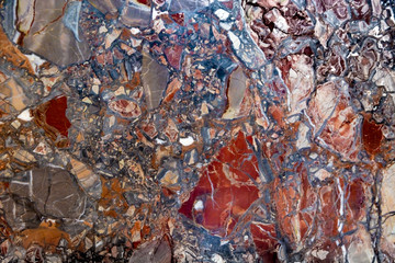 Background from marble texture. Multi-colored inclusions of different rocks. Various forms of...