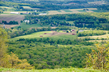 Fototapeta na wymiar View from sky of farmland