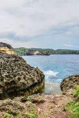Naklejka premium Coastline on Nusa Penida island