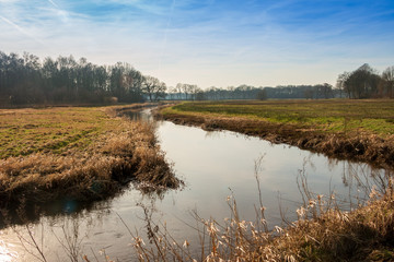 Beautiful landscape in the province Drenthe the Netherlands nearby Zeegse in the nature reserve Drentse AA