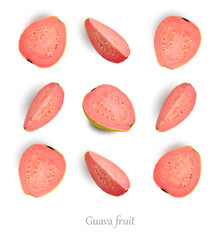 Seamless pattern with guava