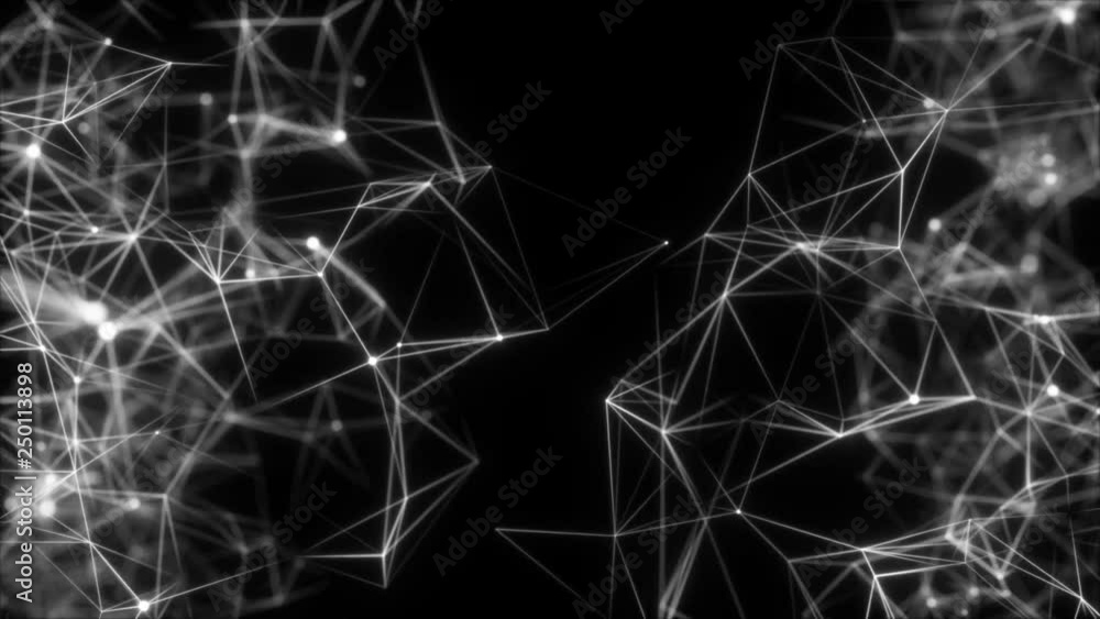 Poster opening digital gate.3d animation showing multi core processing and data points.seamless loop.