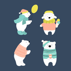 Christmas winter bears