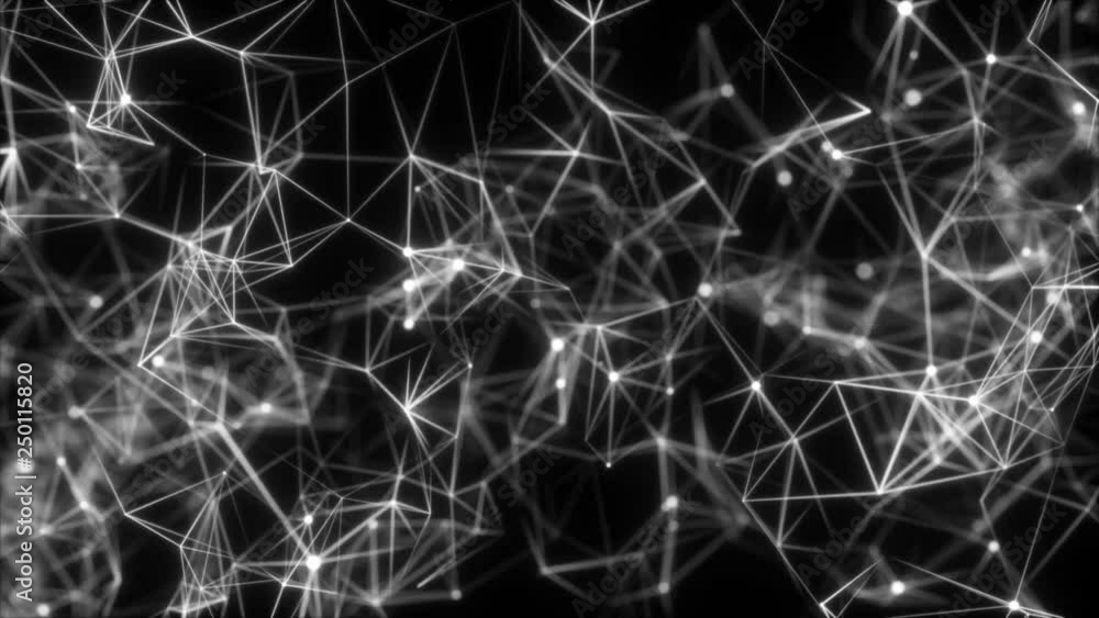 Poster two intersecting networks.financial or social background animationhigh-quality loopable 3d rendering