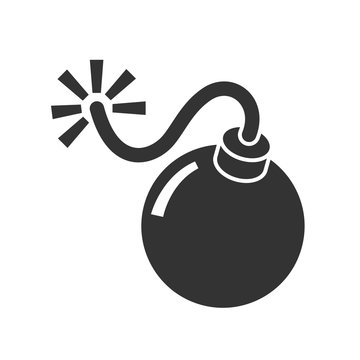 recommend clip art: vector bomb symbol. Flat icon for design