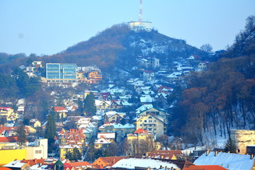 Typical urban landscape of the city Brasov, a town situated in Transylvania, Romania, in the center of the country. 300.000 inhabitants.