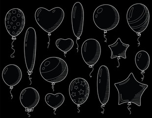 Balloons vector set
