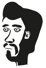 beard man cartoon 