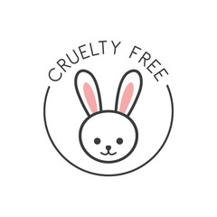 Animal cruelty free symbol. Can be used as sticker, logo, stamp, icon. Vector illustration