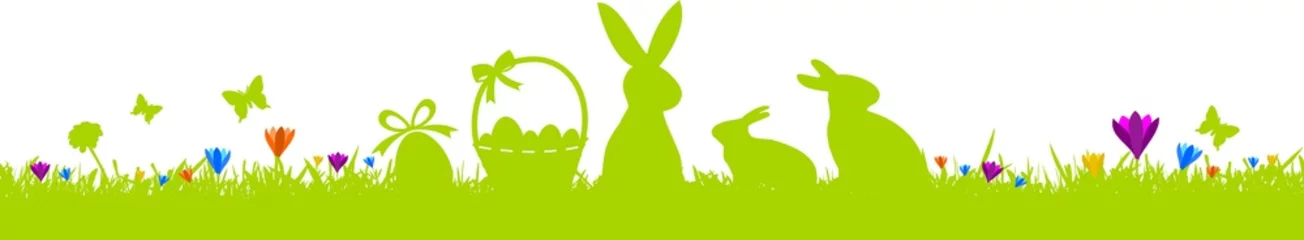 Rolgordijnen Easter Rabbit Background © SimpLine
