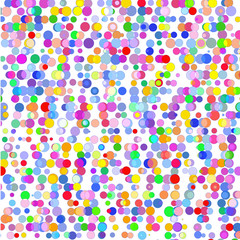 The colourful bubbles on a white background.    