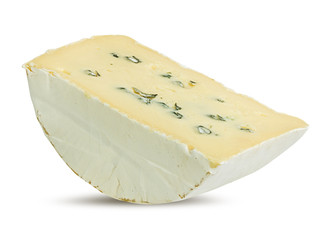 White mould cheese isolated on white background with clipping path