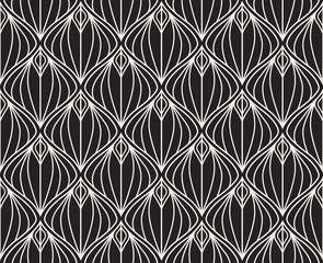 Naadloze geometrische Art Deco-patroon. Abstracte vector bloemenachtergrond.