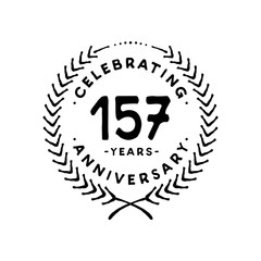 157 years design template. 157th vector and illustration 