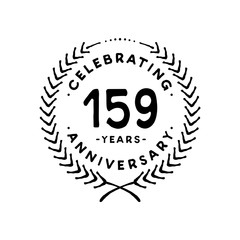 159 years design template. 159th vector and illustration 