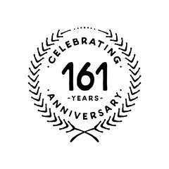 161 years design template. 161st vector and illustration 