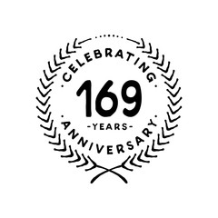 169 years design template. 169th vector and illustration 