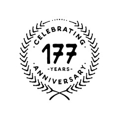177 years design template. 177th vector and illustration 